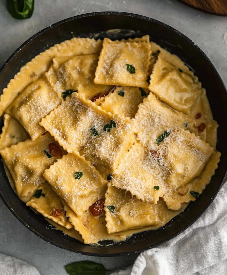 Creamy Tuscan Ravioli Recipe