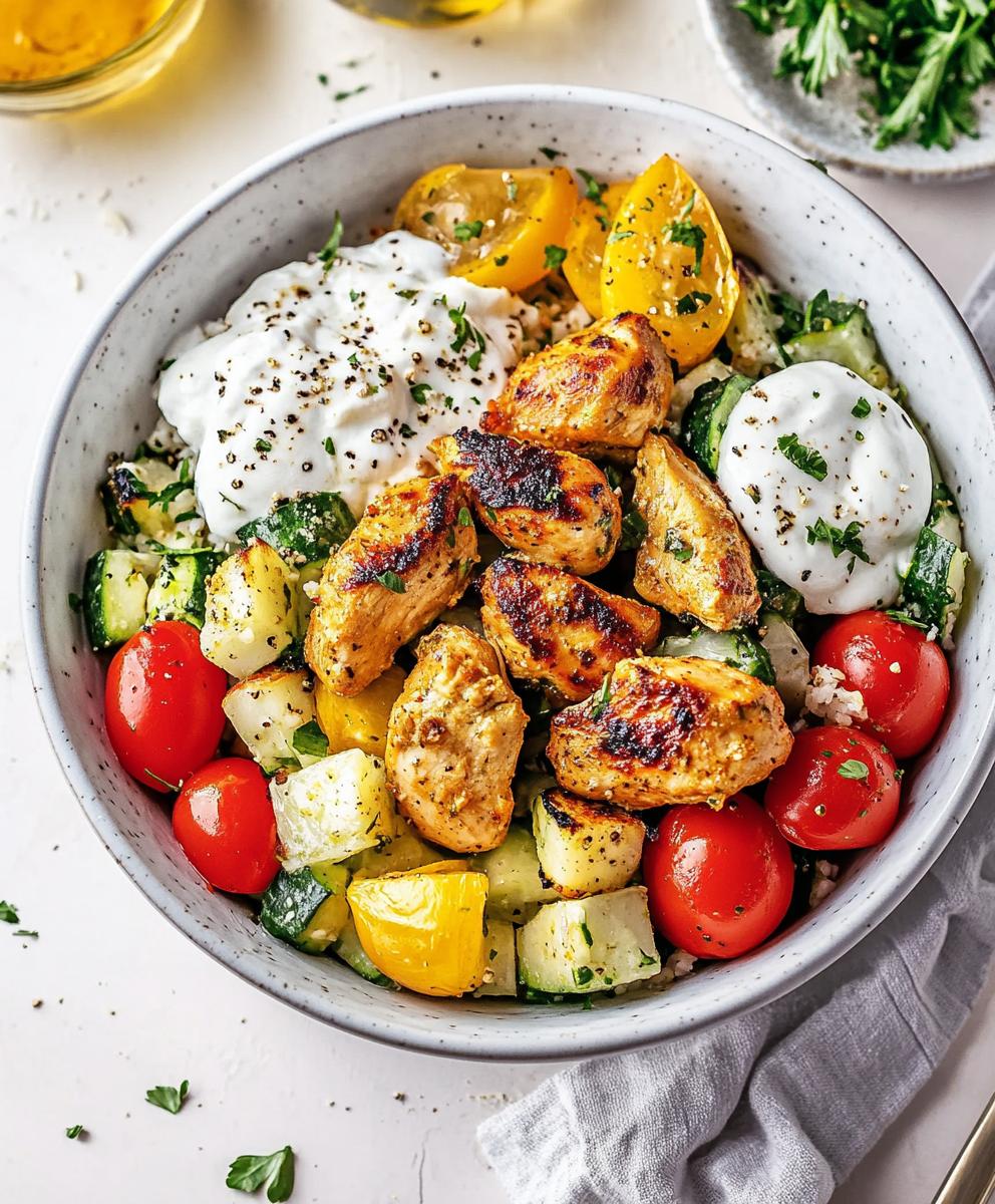 Greek Chicken Bowls Recipe