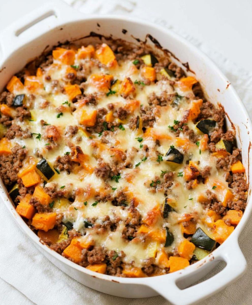 Ground Turkey Sweet Potato Bake Recipe